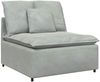 vidaXL Modulares Sofa mit Kissen Samt Hellgrau 3321159 Bild 4