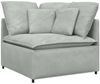 vidaXL Modulares Sofa mit Kissen Samt Hellgrau 3321159 Bild 5