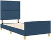 vidaXL Bettgestell mit Kopfteil Blau 100 x 200 cm Stoff 3344787 Bild 5