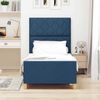 vidaXL Bettgestell mit Kopfteil Blau 100 x 200 cm Stoff 3344787 Bild 3