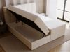 GRAINGOLD Maison Boxspringbett 140x200, Boxspringbett mit zwei Bettkästen, Kopfteil, Velour-Stoff, Beige Bild 5