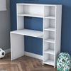 Dmora Schreibtisch Arapaho, Mehrzweckschreibtisch, Bürotisch für PC, Eckschreibtisch, 113x40h142 cm, Weiß Bild 5