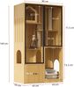 Katzenkäfig, Katzenhaus, Katzenvilla, Glas-Katzenhaus, vierstockiger großer Katzenzaun, winterfester Katzenhaus, winterfestes Kleintierhaus, mit Kratzpfosten, Gelbe Ahornholzfarbe, 90*50*160cm Bild 4