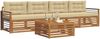 vidaXL Outdoor-Sofagarnitur mit Kissen 5 pcs Natur und Beige 3372993 Bild 3