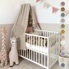 lilimaus Betthimmel Handgefertigter Baumwoll Betthimmel für Babybett, Gold Applikation, Stilvolle Musselin-Deko für Kinderzimmer, handgefertigt aus Baumwolle Bild 4