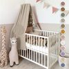 lilimaus Betthimmel Handgefertigter Baumwoll Betthimmel für Babybett, Gold Applikation, Stilvolle Musselin-Deko für Kinderzimmer, handgefertigt aus Baumwolle Bild 5
