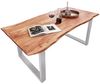 Esstisch Baumkante massiv Akazie natur 160 x 85 silber QUINN 61854162 Bild 2