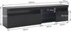 TV-Schrank 180 x 35 x 48 cm aus MDF in Schwarz Hochglanz mit LED-Beleuchtung und Türen Bild 4