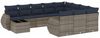 vidaXL 11-teiliges Gartensofa-Set mit Kissen, grau, Polyrattan 3221930 Bild 2