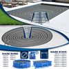 KESSER® Pool Solarabdeckplane | Solarfolie Stärke 120µm | Solarabdeckung Solarplane zuschneidbar | Poolsolarplane Solar Folie inkl. 1x Schere, 1x Lochzange & 12x Ösen | Poolheizung für Wassererwärmung Schwarz, Ø 457 cm Bild 8