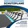 KESSER® Pool Solarabdeckplane | Solarfolie Stärke 120µm | Solarabdeckung Solarplane zuschneidbar | Poolsolarplane Solar Folie inkl. 1x Schere, 1x Lochzange & 12x Ösen | Poolheizung für Wassererwärmung Schwarz, Ø 457 cm Bild 5