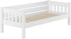 Weißes Couchbett Einzelbett 90x200 Massivholzbett Sofabett mit Rollrost und Matratze V-60. 53-09W Bild 2