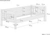 Weißes Couchbett Einzelbett 90x200 Massivholzbett Sofabett mit Rollrost und Matratze V-60. 53-09W Bild 4