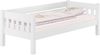 Weißes Couchbett Einzelbett 90x200 Massivholzbett Sofabett mit Rollrost und Matratze V-60. 53-09W Bild 5