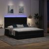 vidaXL Ottoman-Bett mit Matratzen & LEDs Schwarz 160x200 cm Samt 3314635 Bild 3