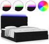 vidaXL Ottoman-Bett mit Matratzen & LEDs Schwarz 160x200 cm Samt 3314635 Bild 5