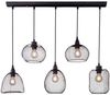 Hängeleuchte, Käfig-Optik, verschiedene Schirme, schwarz, L 89 cm, ANYA Bild 4