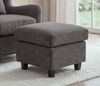 Ohrensessel mit Hocker, Taschenfederkern,Landhausstil Lesesessel Mikrofaser Grau Bild 4