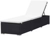 vidaXL Sonnenliegen mit Auflage 2 Stk. Poly Rattan Schwarz 277088 Bild 3