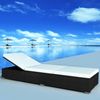 vidaXL Sonnenliegen mit Auflage 2 Stk. Poly Rattan Schwarz 277088 Bild 2