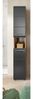 Hochschrank >Ice< in Nox Oak / Schwarz - 30x185x30cm (BxHxT) Bild 5