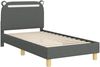 vidaXL Kinderbettgestell mit Kopfteil Dunkelgrau 80 x 160 cm Stoff 42011210 Bild 4