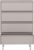 Kommode Tours aus MDF und Metall, modern und geräumig, Sand, 4 Schubladen, 102 x 70 x 42 cm Bild 4