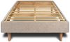 Bett mit Kopfteil – Korbgeflecht-Canvas-Stoff - 90 x 200 cm Bild 3