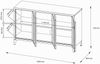 Dmora Kommode Cocullo, Wohnzimmerbuffet, Wohnzimmer-Sideboard, Moderne Küchen-Speisekammer, 120x40 h73 cm, Schiefer Bild 3