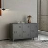 Dmora Kommode Cocullo, Wohnzimmerbuffet, Wohnzimmer-Sideboard, Moderne Küchen-Speisekammer, 120x40 h73 cm, Schiefer Bild 2