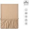 leevitex® Spannbettlaken Spannbettlaken Premium Elasthan, Gummizug: rundum, blickdicht, Anti-Pilling, 97% Baumwolle, 3% Elasthan, 40 cm Steg Bild 2