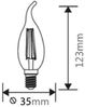 5x LED Leuchtmittel E14 Filament Flamme Kerzenform C35T 4W 400 Lumen neutralweiß (4000 K) Bild 5