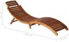 vidaXL Sonnenliege mit Tisch und Auflage Massivholz Akazie 3061591 Bild 5