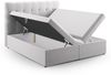 Micadoni Boxspringbett Mamaia Samt Bluvel Silber 140x200 Bild 3