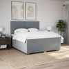 vidaXL Boxspringbett mit Matratze Hellgrau 180x200 cm Stoff 3290567 Bild 3