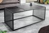 Moderner Couchtisch STRIVE 100cm Marmor-Look Industrielles Design schwarz Metall Bild 4