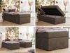 Boxspringbett 90x200 Polsterbett ZERO 90 Einzelbett ohne Kopfteil, inkl. Stauraum & Multipocket-Matratze, Hotelbett - Braun Velvet - H3 - Topper Visco Bild 2