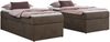 Boxspringbett 90x200 Polsterbett ZERO 90 Einzelbett ohne Kopfteil, inkl. Stauraum & Multipocket-Matratze, Hotelbett - Braun Velvet - H3 - Topper Visco Bild 4