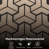 4er-Pack Akustikpaneele für Wände mit 27 Unregelmäßigen Holzleisten Schallabsorbierende Paneele Bild 5