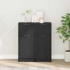vidaXL Sideboard 2 pcs Schwarz Eichen-Optik 30 x 30 x 70 cm 862773 Bild 4