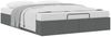 vidaXL Ottoman-Bett ohne Matratze Dunkelgrau 140x190 cm Stoff 3310876 Bild 5