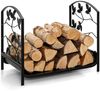 Kaminholzregal Metall Schwerlast-Brennholzregal Feuerholzregal 48 x 34 x 41 cm Schwarz Bild 2
