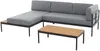 Vente-unique - GUIOMAR Gartensitzgruppe Metall Beige - B 151 cm x H 62 cm x L 250 cm Bild 2