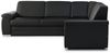 Ecksofa Sofa VINZENT Kunstleder Schwarz Ottomane Rechts Bild 2