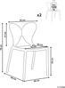 Gartenstuhl 2er Set LARISSA stapelbar Rosa Bild 2