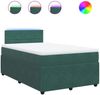 vidaXL Boxspringbett mit Matratze Dunkelgrün 120x190 cm Samt 3289989 Bild 2