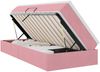 vidaXL Aufbewahrungsbett mit Matratze Rosa 90 x 200 cm Samt 3370280 Bild 2