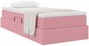 vidaXL Aufbewahrungsbett mit Matratze Rosa 90 x 200 cm Samt 3370280 Bild 3