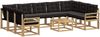 vidaXL Outdoor-Sofagarnitur mit Kissen 10 pcs Weiß und Schwarz 3389886 Bild 2