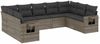 vidaXL 9-tlg. Garten-Sofagarnitur mit Kissen Grau Poly Rattan 3220599 Bild 2